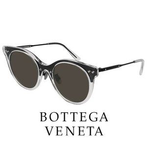 Bottega Veneta Black and Silver Cat-Eye Sunglasses